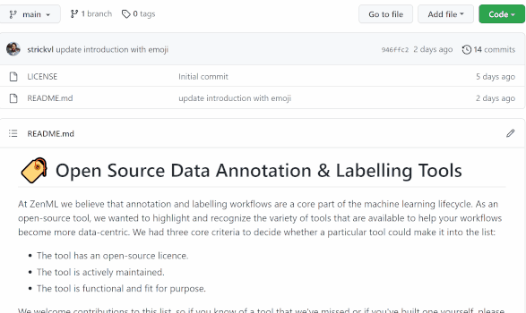 Our new open-source data annotation repository
