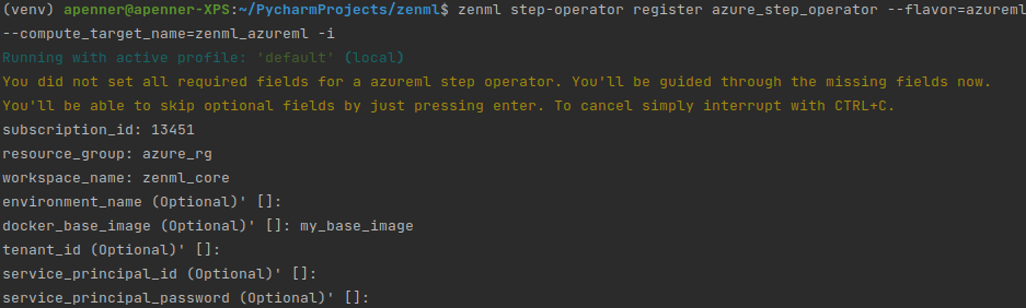 An interactive way to add stack components in ZenML