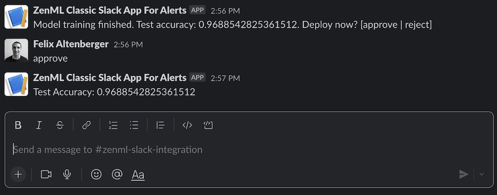 Slack alerter user workflow