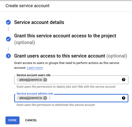 Enable Service Account 4